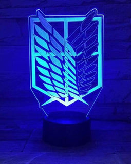 Wings of freedom 3d lamp led light لمبة اجنحة الحرية من انمي الهجوم علي العمالقة 